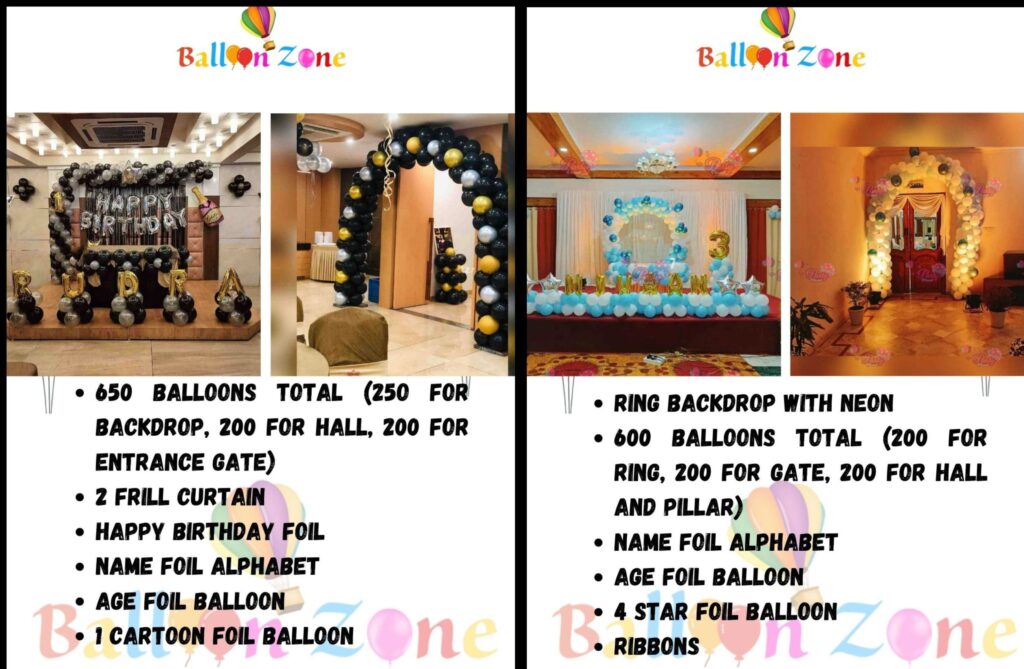 balloon decoration in ghaziabad